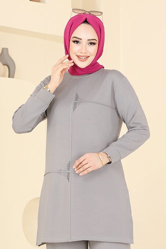 moda selvim Combined 2688AYD574 Gray - Thumbnail