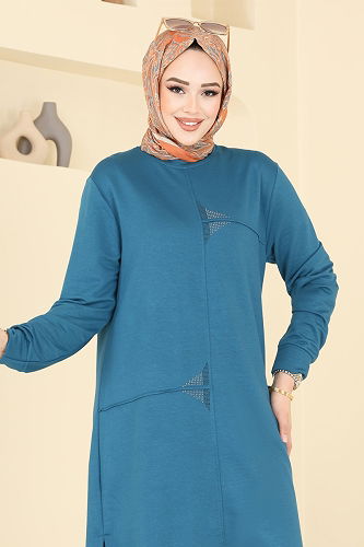 moda selvim طقم بترولي 2688AYD574 - Thumbnail