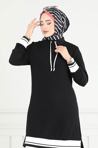 moda selvim طقم اسود سكري 2688SL432 - Thumbnail