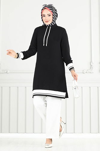 moda selvim طقم اسود سكري 2688SL432 - Thumbnail