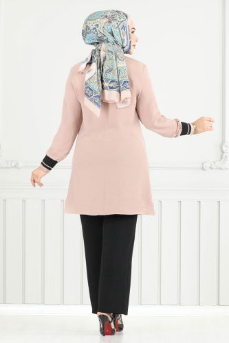 moda selvim طقم بيج وأسود 2688SL432 - Thumbnail
