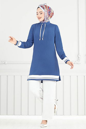 moda selvim Combined 2688SL890-M Indigo&Ecru - Thumbnail