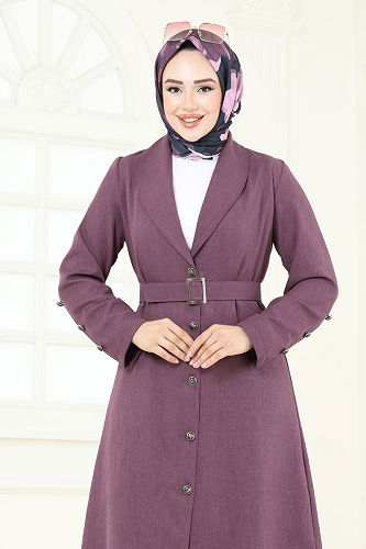 moda selvim طقم ليلكي غامق 2690SL432 - Thumbnail