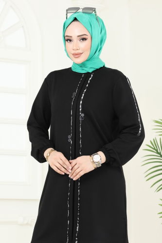 moda selvim طقم أسود 2691AYD574 - Thumbnail