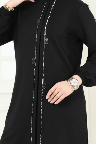 moda selvim طقم أسود 2691AYD574 - Thumbnail