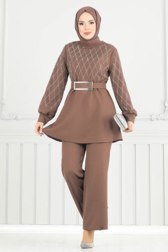 S.L. - طقم بيج غامق 2691SL432