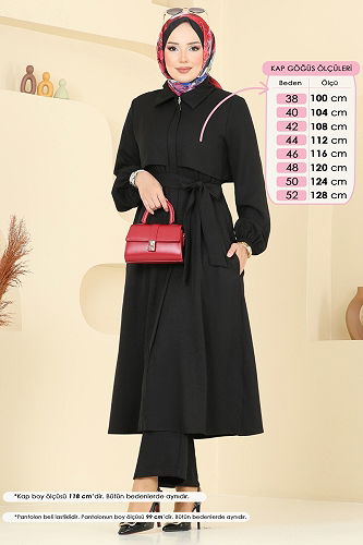 moda selvim طقم أسود 2692SL432 - Thumbnail