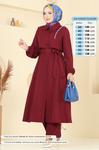 moda selvim Combined 2692SL432 Burgundy - Thumbnail