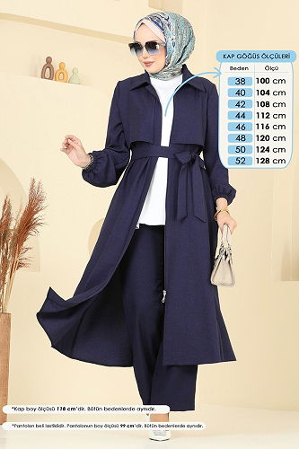 moda selvim طقم كحلي 2692SL432 - Thumbnail