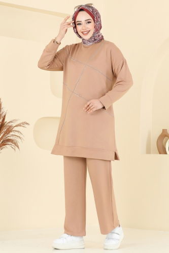 moda selvim طقم بيج 2693AYD574 - Thumbnail