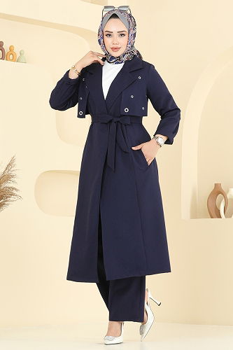 moda selvim طقم كحلي 2694SL432 - Thumbnail