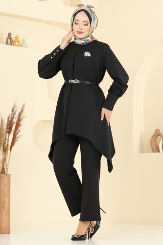 moda selvim طقم أسود 2695SL432 - Thumbnail