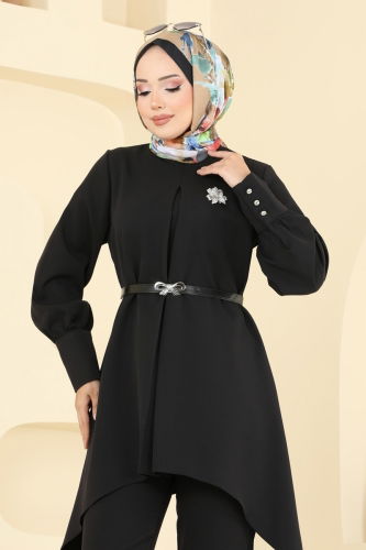moda selvim طقم أسود 2695SL432 - Thumbnail