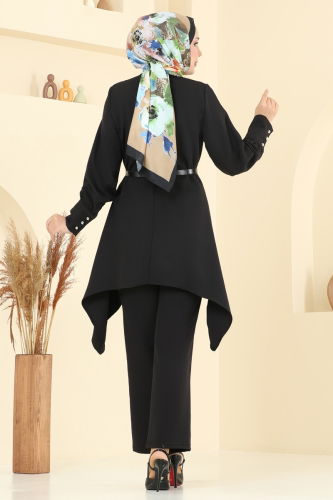 moda selvim طقم أسود 2695SL432 - Thumbnail