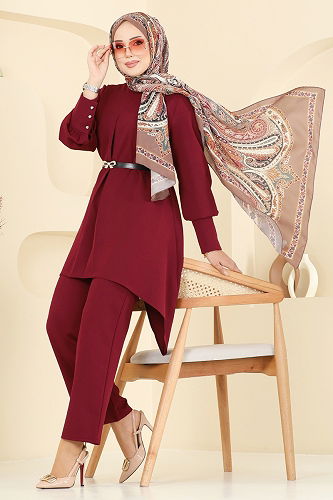 moda selvim Combined 2695SL432 Burgundy - Thumbnail