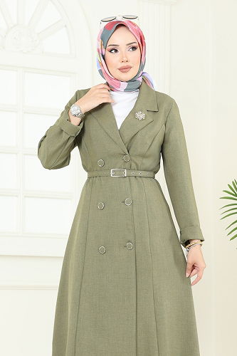 moda selvim طقم أخضر عشبي 2696SL432 - Thumbnail