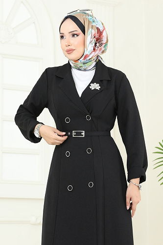 moda selvim طقم أسود 2696SL432 - Thumbnail