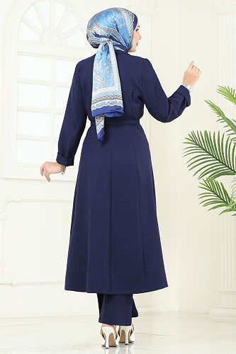 moda selvim طقم كحلي 2696SL432 - Thumbnail