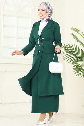 moda selvim طقم زيتي 2697SL432 - Thumbnail