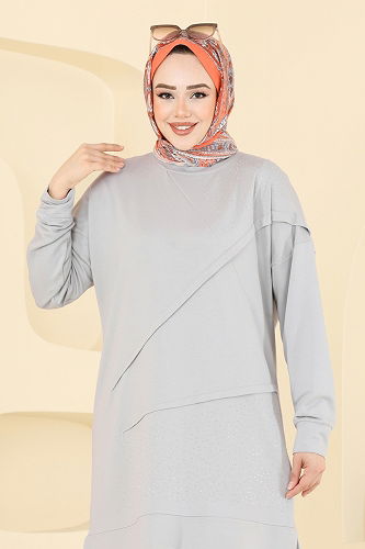 moda selvim Combined 2699AYD574 Gray - Thumbnail