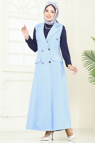 moda selvim Combined 2699SL432 Baby Blue & Navy Blue - Thumbnail