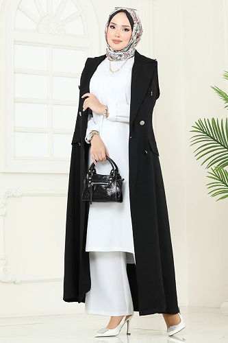 moda selvim طقم اسود سكري 2699SL432 - Thumbnail