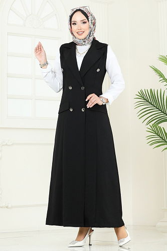 moda selvim طقم اسود سكري 2699SL432 - Thumbnail