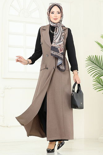 moda selvim طقم بيج وأسود 2699SL432 - Thumbnail