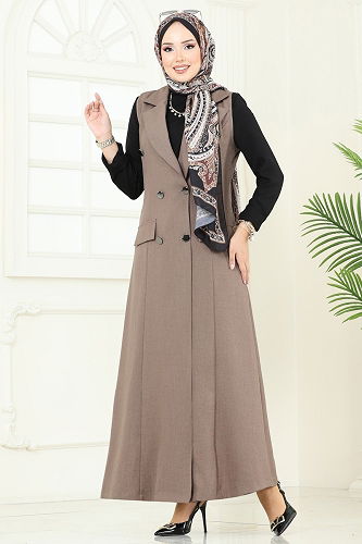 moda selvim طقم بيج وأسود 2699SL432 - Thumbnail