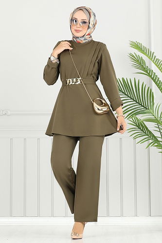 moda selvim طقم اخضر عفني 2700SL432 - Thumbnail