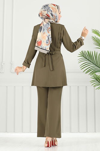 moda selvim طقم اخضر عفني 2700SL432 - Thumbnail