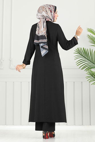 moda selvim طقم أسود 2701SL432 - Thumbnail