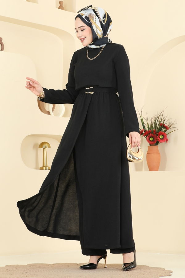 Modaselvim Hijab Combinations Combined 2702TPK1167 Black