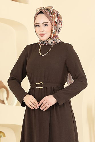 moda selvim طقم بني 2702TPK1167 - Thumbnail