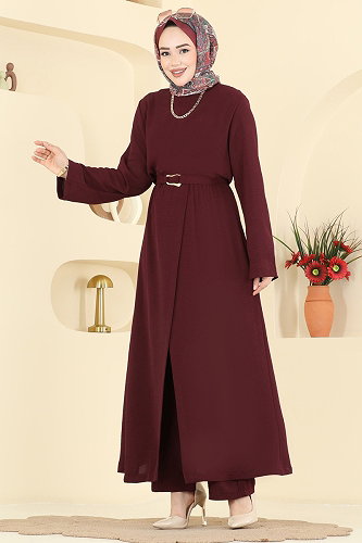 moda selvim Combined 2702TPK1167 Burgundy - Thumbnail