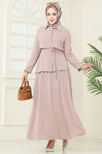 moda selvim طقم بيج 2703SL432 - Thumbnail