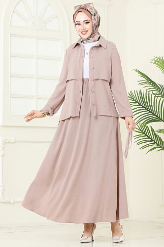 moda selvim طقم بيج 2703SL432 - Thumbnail