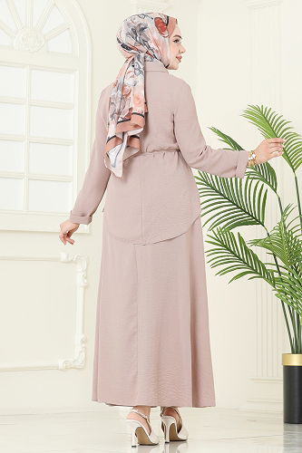 moda selvim طقم بيج 2703SL432 - Thumbnail