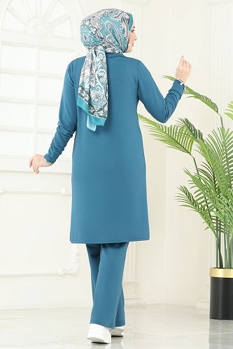 moda selvim طقم بترولي 2704AYD574 - Thumbnail