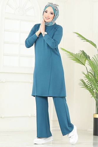 moda selvim طقم بترولي 2704AYD574 - Thumbnail