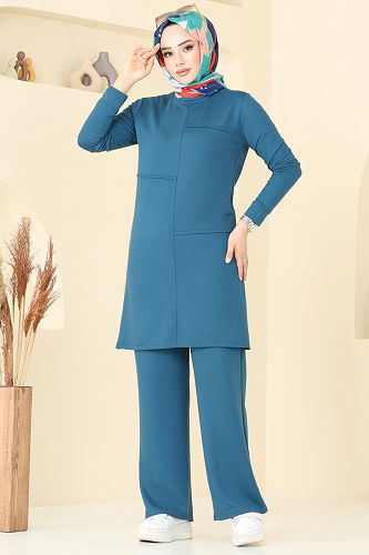 moda selvim طقم بترولي 2705AYD574 - Thumbnail