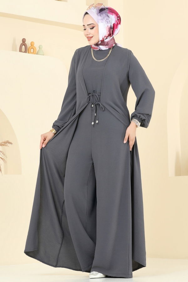 Modaselvim الافرولات طقم رمادي غامق 2706SL432