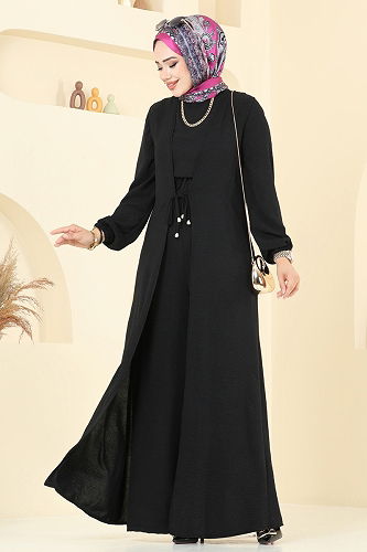 moda selvim طقم أسود 2706SL432 - Thumbnail