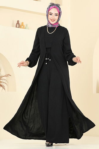 moda selvim طقم أسود 2706SL432 - Thumbnail