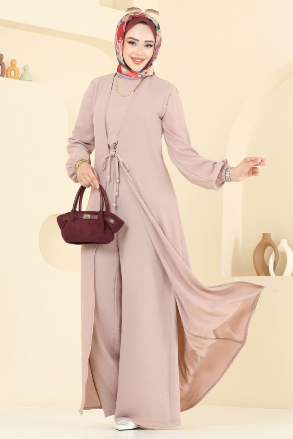 Modaselvim الافرولات طقم بيج 2706SL432