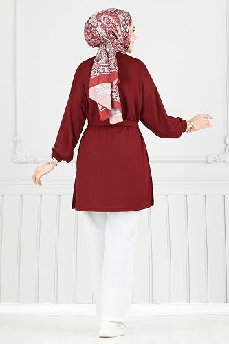 moda selvim طقم خمري و سكري 2708AYD574 - Thumbnail