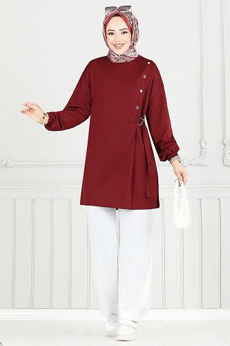 moda selvim طقم خمري و سكري 2708AYD969-M - Thumbnail