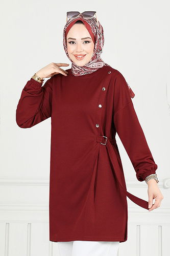 moda selvim طقم خمري و سكري 2708AYD969-M - Thumbnail