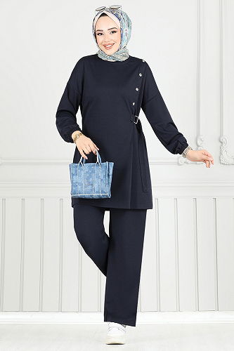 moda selvim Combined 2708AYD969-M Navy Blue - Thumbnail