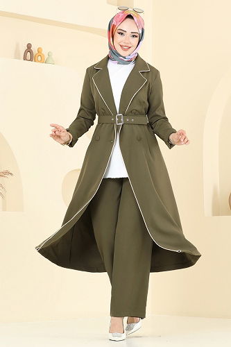 moda selvim طقم اخضر عفني 2708SL432 - Thumbnail